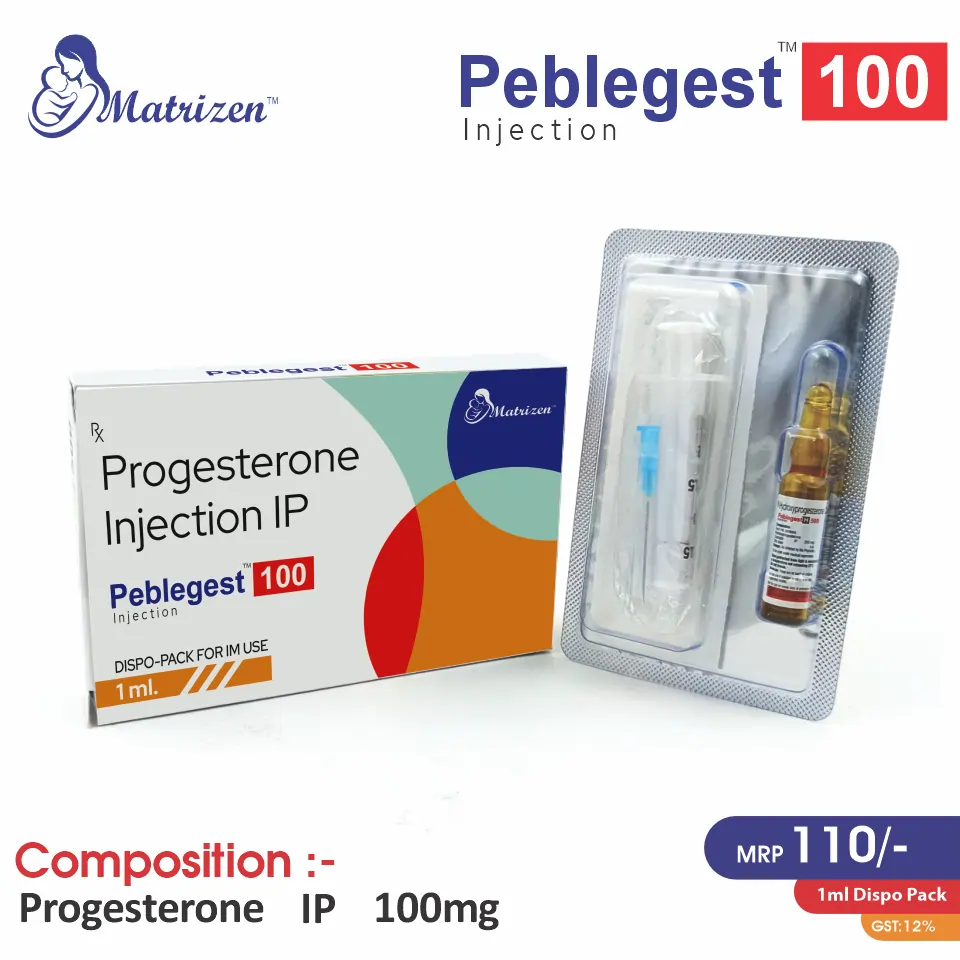 Progesterone I.P. 100mg at the best price in PCD Pharma Franchise for Hormone Replacement, Menstrual and Menopausal Support.